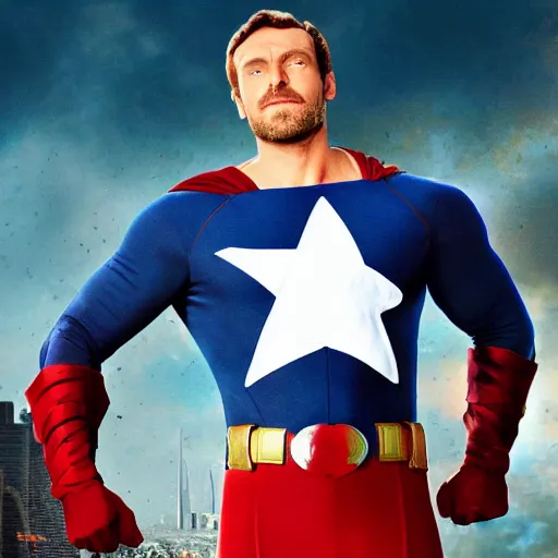 Prompt: Captain France the superhero | marvel, photo