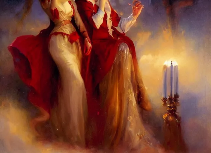 Prompt: vampire nobility by vladimir volegov and alexander averin and delphin enjolras and daniel f. gerhartz