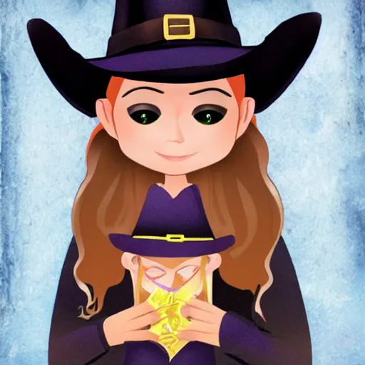 Prompt: cowboy witch