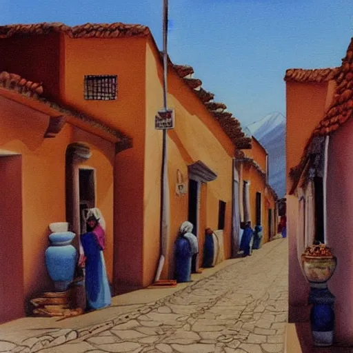 Prompt: Arequipa painting, realistic, award winning