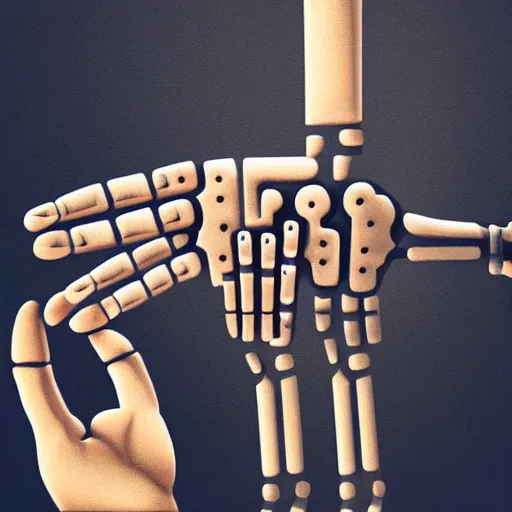 Image similar to you understand mechanical hands, robotic hand surreal