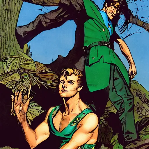 Prompt: a portrait of link in a scenic environment by chaykin, howard.