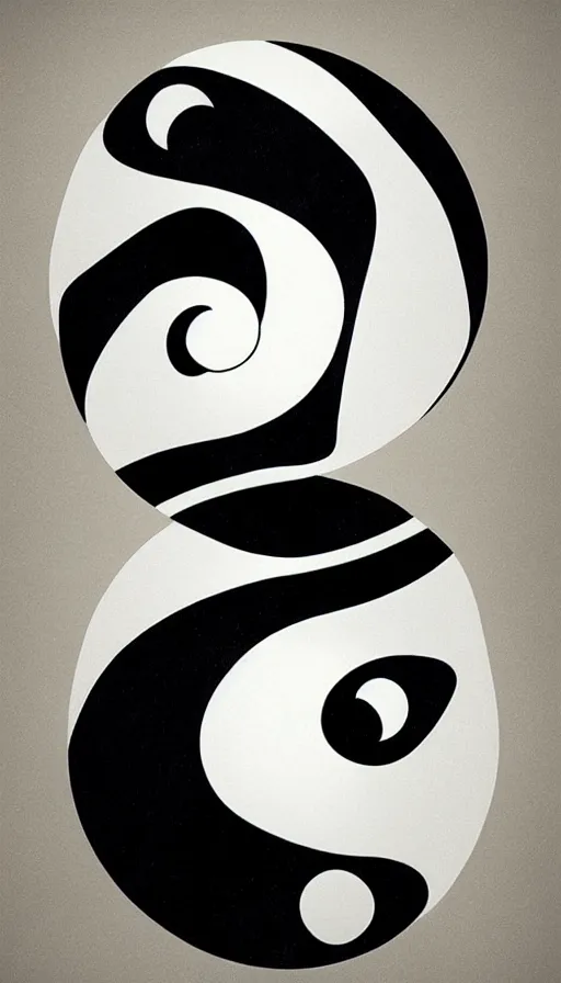 Prompt: Abstract representation of ying Yang concept, from Final fantasy