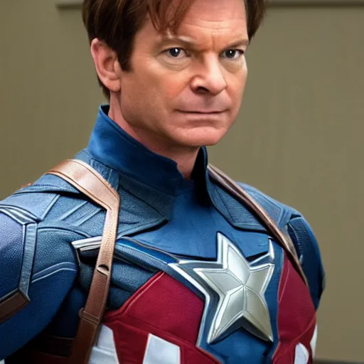 Image similar to Jason Bateman as captain America