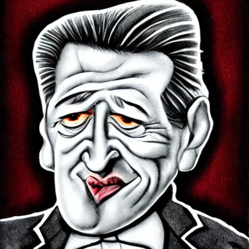 Image similar to caricature of david lynch, style of archille superbi