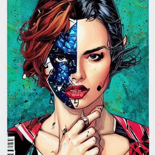 Image similar to The most beautiful person in the world, by MARVEL comics and Sandra Chevrier