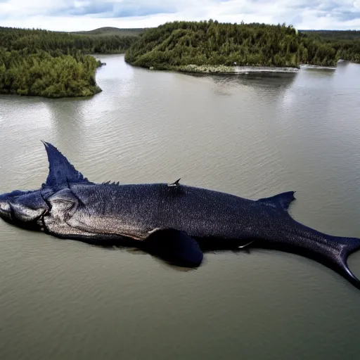 Image similar to giant catfish eating a sailship