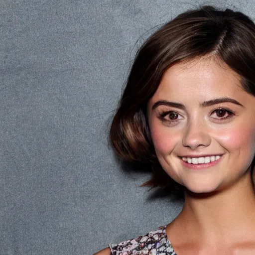 Image similar to jenna coleman smiles as she falls asleep