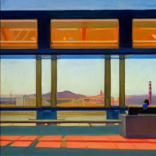 Image similar to San Francisco Airport by Edward hopper