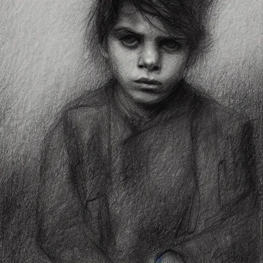 Sad freckled boy charcoal art - Saanzi - Paintings & Prints, People &  Figures, Portraits, Male - ArtPal