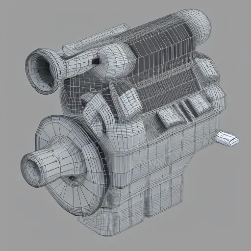 Image similar to 3 d cad model of a unique engine design