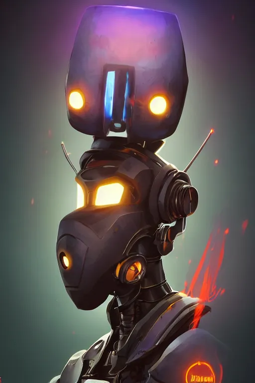 Image similar to epic mask helmet robot ninja portrait stylized as fornite style game design fanart by concept artist gervasio canda, behance hd by jesper ejsing, by rhads, makoto shinkai and lois van baarle, ilya kuvshinov, rossdraws global illumination radiating a glowing aura global illumination ray tracing hdr render in unreal engine 5