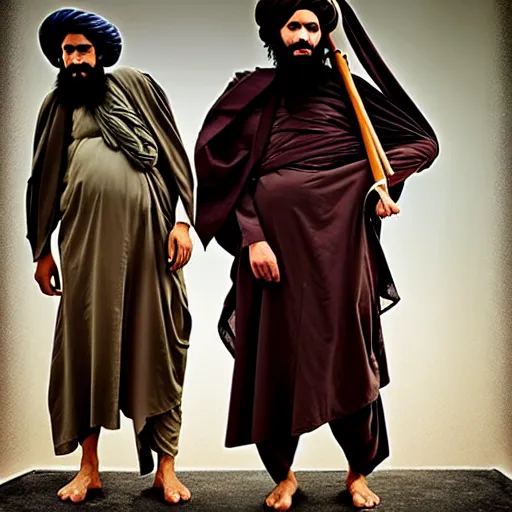 Image similar to taliban, painting by emanuele dascanio and robin eley