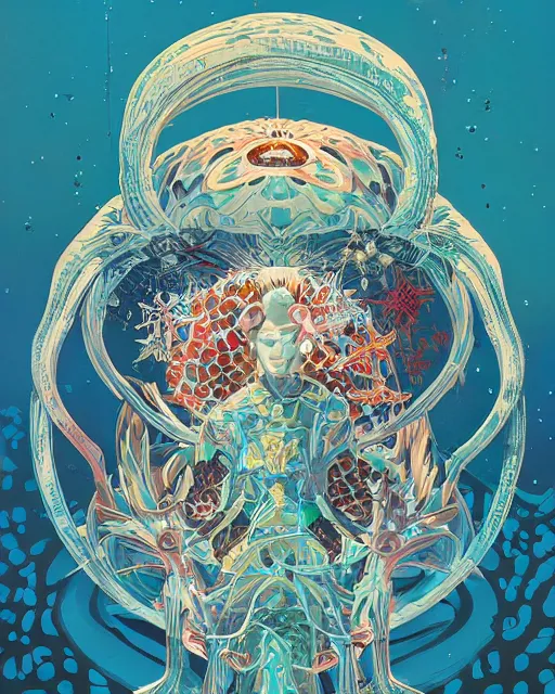 Image similar to Tristan Eaton, victo ngai, peter mohrbacher, artgerm portrait of a symmetrical starfish