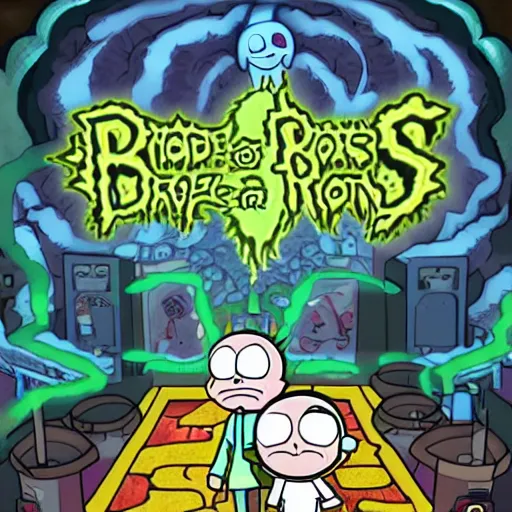 Prompt: binding of isaac rick and morty