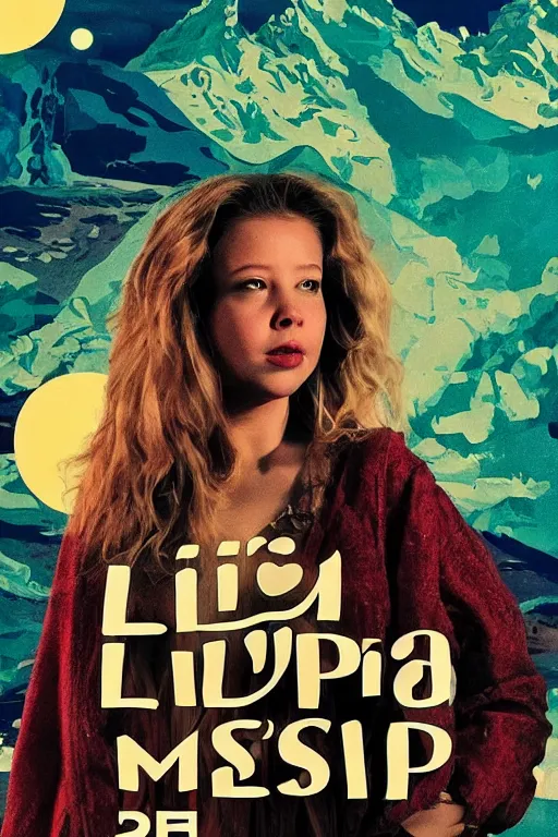 Prompt: an award - winning movie poster for lissa's trip, a movie about a 2 5 - year - old actress ( sofia vassilieva ) and her relationship with her mother. sofia goes on an intense movie - themed psychedelic odyssey in hollywood