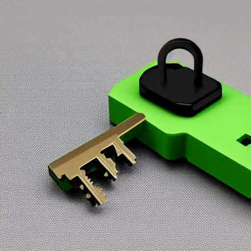 Image similar to a 3d printed key, perfect replica, fresh from the printer