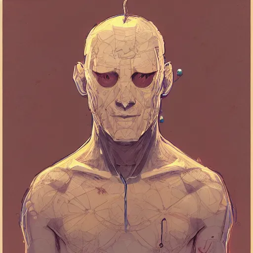 Prompt: a study of cell shaded portrait of michael t. weiss concept art, llustration, post grunge, concept art by josan gonzales and wlop, by james jean, Victo ngai, David Rubín, Mike Mignola, Laurie Greasley, highly detailed, sharp focus, alien, Trending on Artstation, HQ, deviantart, art by artgem