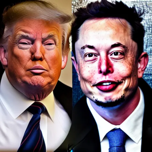 Prompt: trump is having sex with elon musk