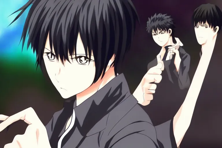 Image similar to hijikata toushirou, anime, short black hair, katekyo hitman reborn