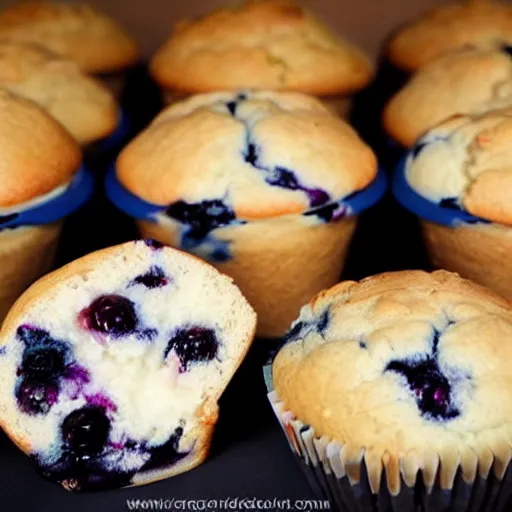 Image similar to a grouping of dogs and blueberry muffins that similar to each other