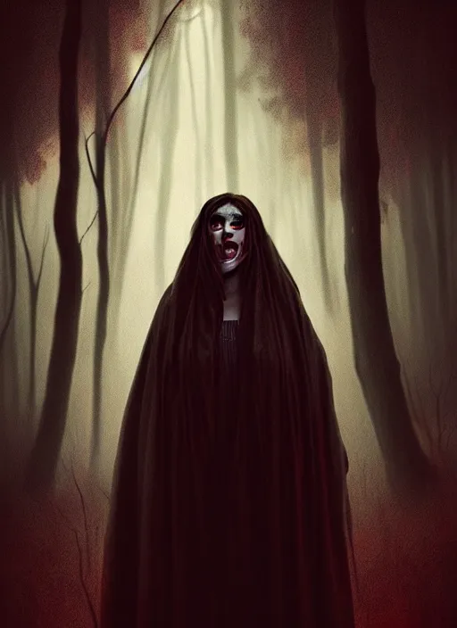 Image similar to portrait of la llorona from the curse of la llorona, desaturated colors, horror lighting, digital art, winning award masterpiece, fantastically eerie, illustration, upscale with simon stalenhag work, trending on artstation, art by wlop and alex ross