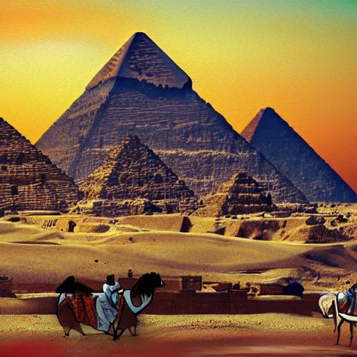 Image similar to photo of egypt in 7 0 0 ad digital painting