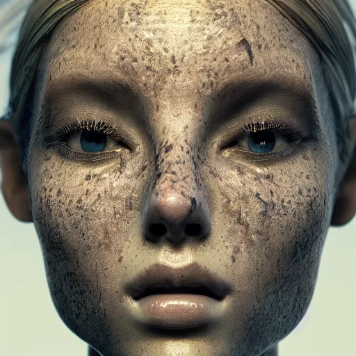 Image similar to woman made of organic matter, character design, full body, octane render, volumetric lighting, cinematic, detailed, ornate, intricate detail