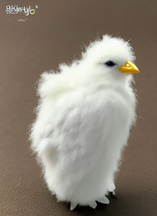 Image similar to 80mm resin detailed miniature of very fluffy spring chick, Product Introduction Photos, 4K, Full body, simple background
