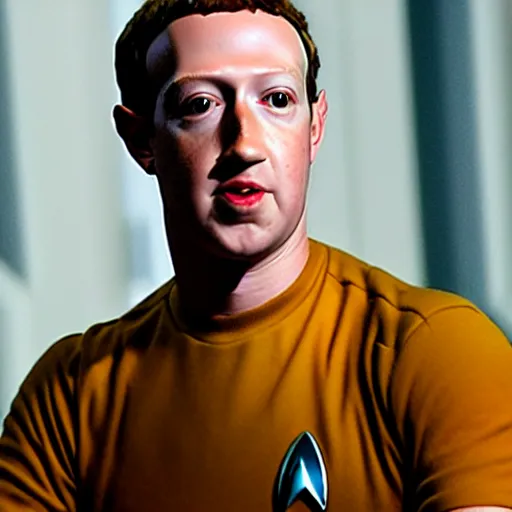 Image similar to mark zuckerberg as a character in star trek