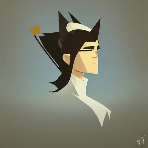 Image similar to face icon stylized minimalist samurai jack, loftis, cory behance hd by jesper ejsing, by rhads, makoto shinkai and lois van baarle, ilya kuvshinov, rossdraws global illumination