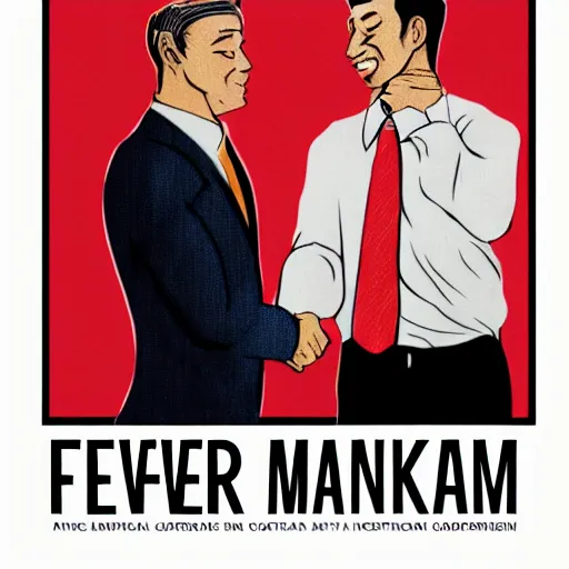 Prompt: Fever dream handshake