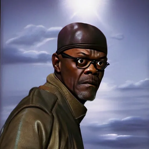 Prompt: samuel l. jackson as mace window, photorealistic,