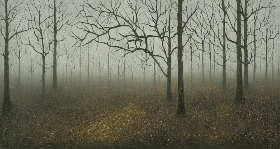 Prompt: Enchanted and magic forest, by lee madgwick