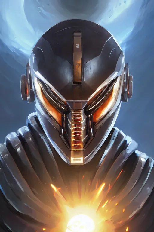 Image similar to epic mask helmet robot ninja portrait stylized as fornite style game design fanart by concept artist gervasio canda, behance hd by jesper ejsing, by rhads, makoto shinkai and lois van baarle, ilya kuvshinov, rossdraws global illumination radiating a glowing aura global illumination ray tracing hdr render in unreal engine 5