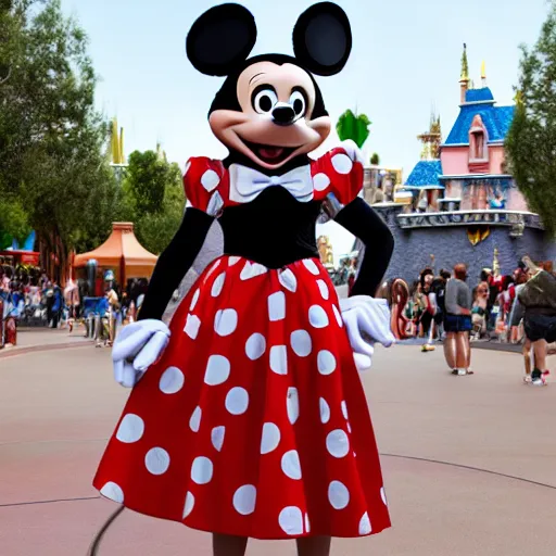 Image similar to adeformedcostumedcharacter at disneyland, kinda creepy, ultra detailed, 8 k resolution, ultrarealistic