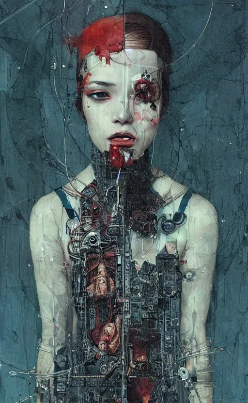 Image similar to badempanada, eun emerging from renaissance italy into a cyberpunk mutiversal realm by conrad roset, nicola samuri, dino valls, m. w. kaluta, jakub rebelka, rule of thirds, seductive look, beautiful
