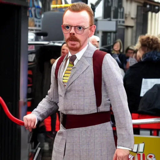 Prompt: simon pegg dressed as a potato