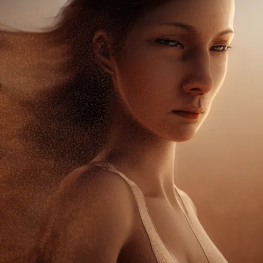 Prompt: woman in sandstorm, photorealistic, epic light, insanely detailed, cinematic lighting