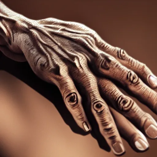 Prompt: photorealistic hand!!!!!, 4 k photorealism, by koryeba, andor kollar, pablo perdomo, serge minhulin, and anatomy for sculptors, trending on unsplash, 4 k quality, intricately defined, complexly detailed