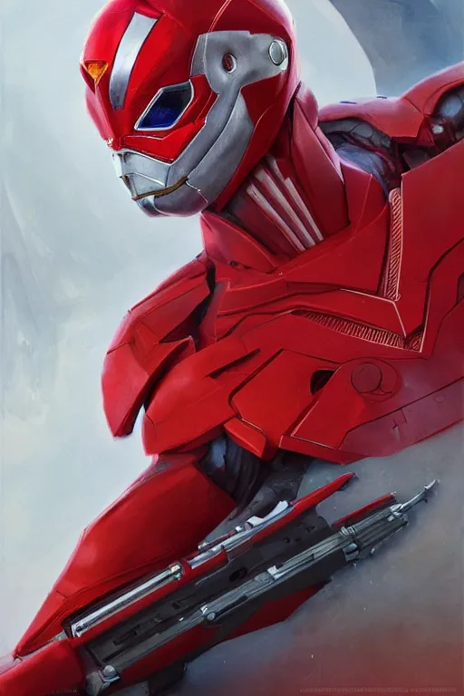 Image similar to portrait of stephen hawking as red ranger from power rangers, intricate, highly detailed, smooth, artstation, digital illustration by Ruan Jia and Mandy Jurgens and Artgerm and Wayne Barlowe and Greg Rutkowski and Zdislav Beksinski