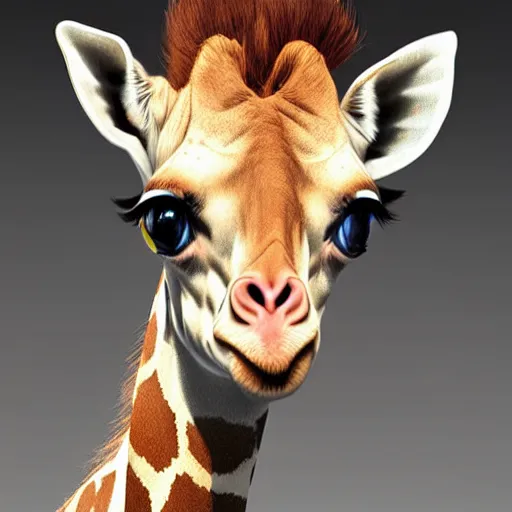 Image similar to epic professional digital airbrushed portrait art of a cute baby giraffe dressed as a magician,, best on artstation, cgsociety, wlop, Behance, pixiv, cosmic, epic, stunning, gorgeous,, masterpiece by Dorian Cleavanger and Stanley Lau,