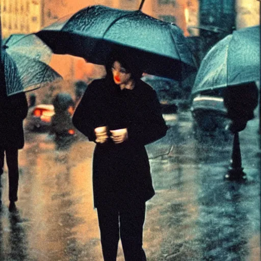 Image similar to rainy new York daydream by Saul Leiter