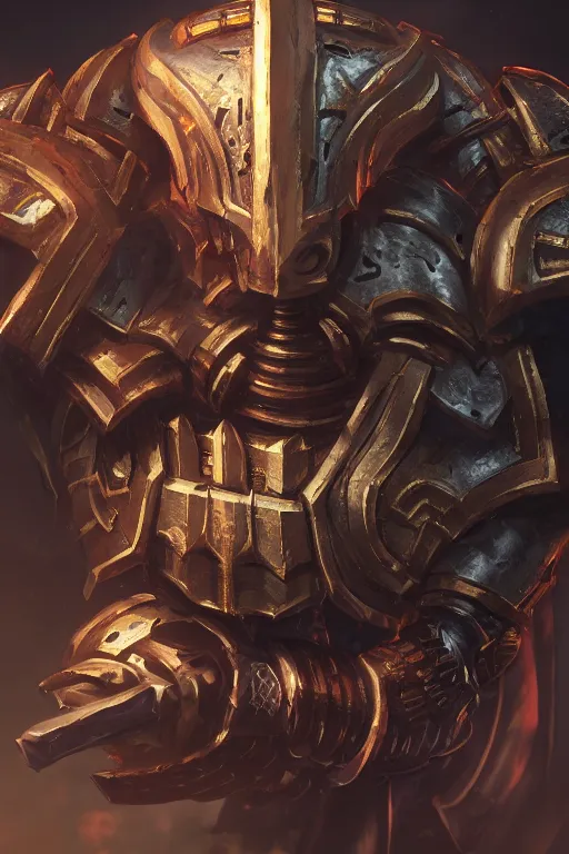 Image similar to armor portrait heros warhammer 4 0 k horus heresy fanart - the primarchs emperor by johannes helgeson animated with vfx concept artist & illustrator global illumination ray tracing hdr fanart arstation zbrush central hardmesh 8 k octane renderer comics stylized