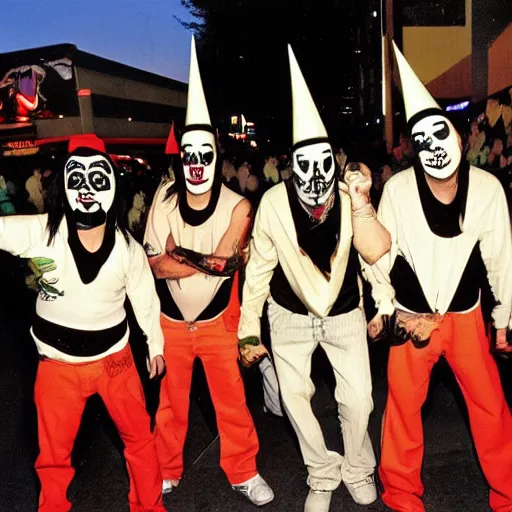 Image similar to Juggalo coneheads 1999 street performers