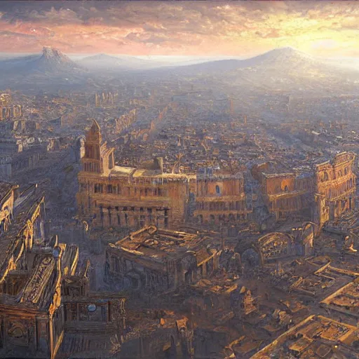 Image similar to The Eternal City of Nokstella, art by Donato Giancola, Craig Mullins, digital art, trending on artstation