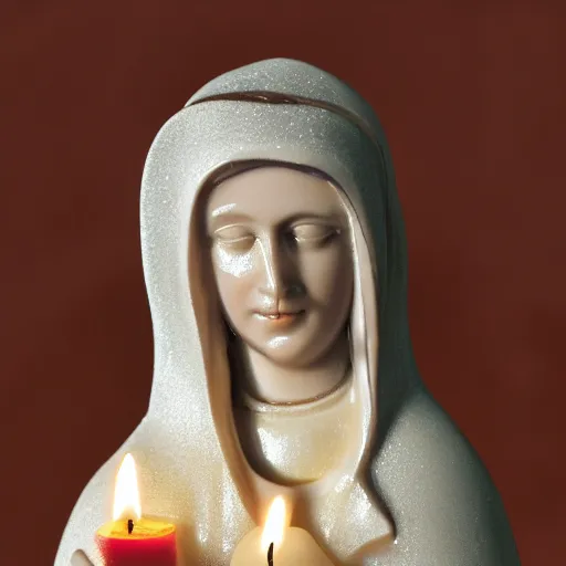 Image similar to virgin mary on a candle