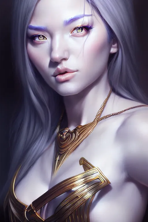 Prompt: Photorealistic hyperrealism priestess by Artgerm and WLOP