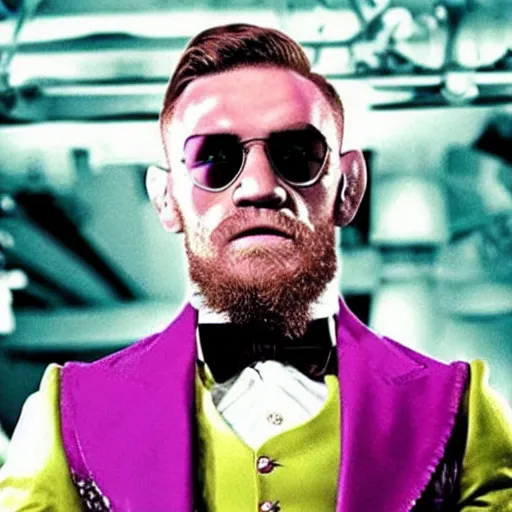 Prompt: conor mcgregor as willy wonka, movie still
