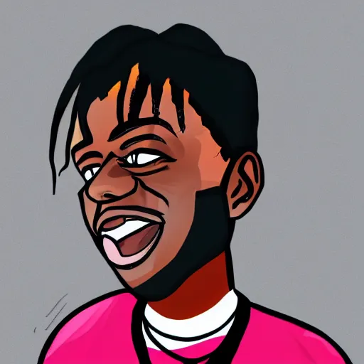 Image similar to ski mask the slump god as a cartoon